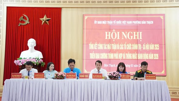 Ủy ban MTTQ Việt Nam và các tổ chức chính trị - xã hội phường Bàn Thạch tổng kết công tác năm 2025, triển khai chương trình hành động năm 2026